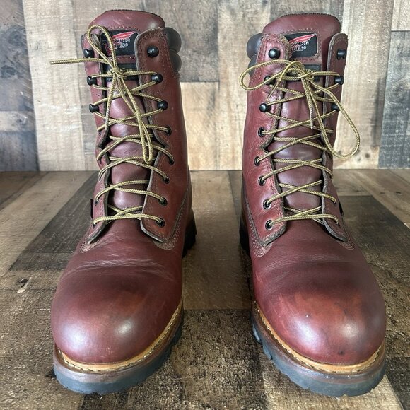 Red Wing 1201 EH Lace Up Waterproof Logger Work Boots Mens 9.5 EE - Picture 3 of 12